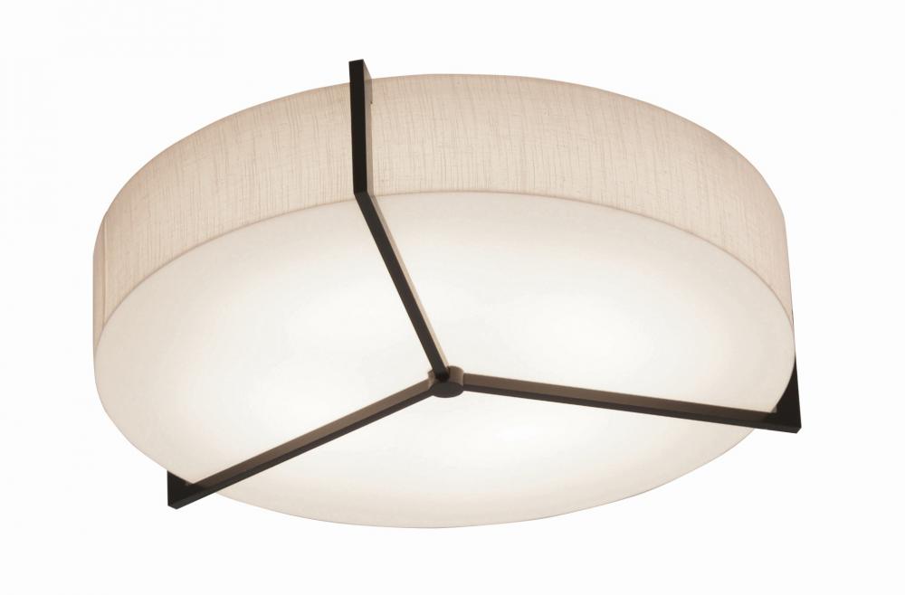 Apex 17'' LED Ceiling - Espresso Finish - Jute Shade