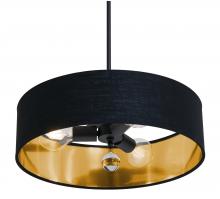 AFX Lighting, Inc. CLNP18MBBK-BKGD - Celine Pendant 18'' Medium Base BK - BKGD shade