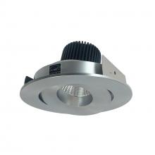 Nora NIO-4RGCDXNN - 4" Iolite LED Round Adjustable Gimbal, 800lm / 14W, Comfort Dim, Natural Metal Finish