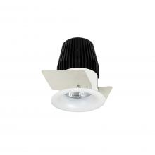 Nora NIO-1RNBCDXMPW - 1" Iolite LED NTF Round Bullnose, 600lm, Comfort Dim, Matte Powder White finish