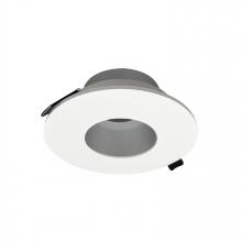 Nora NIOC-4RPHHZMPW - 4" Iolite Can-less Round Pinhole Trim, Haze Pinhole / Matte Powder White Flange