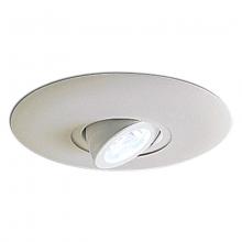 Nora NL-665W - 6" Surface Adjustable Round Spot w/ Metal Trim, White