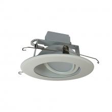 Nora NLCBC-66927XWW - 6" Cobalt Adjustable LED Retrofit, 1200lm / 14W, 2700K, White Reflector / White Flange