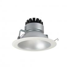 Nora NRM3-61L130FHZW - 6" Marquise III Round Open Reflector, 900lm, 3000K, Flood Optic, Haze Reflector/White Flange