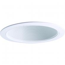 Nora NTP-41 - 6" Stepped Phenolic Baffle w/ Plastic Ring, White/White