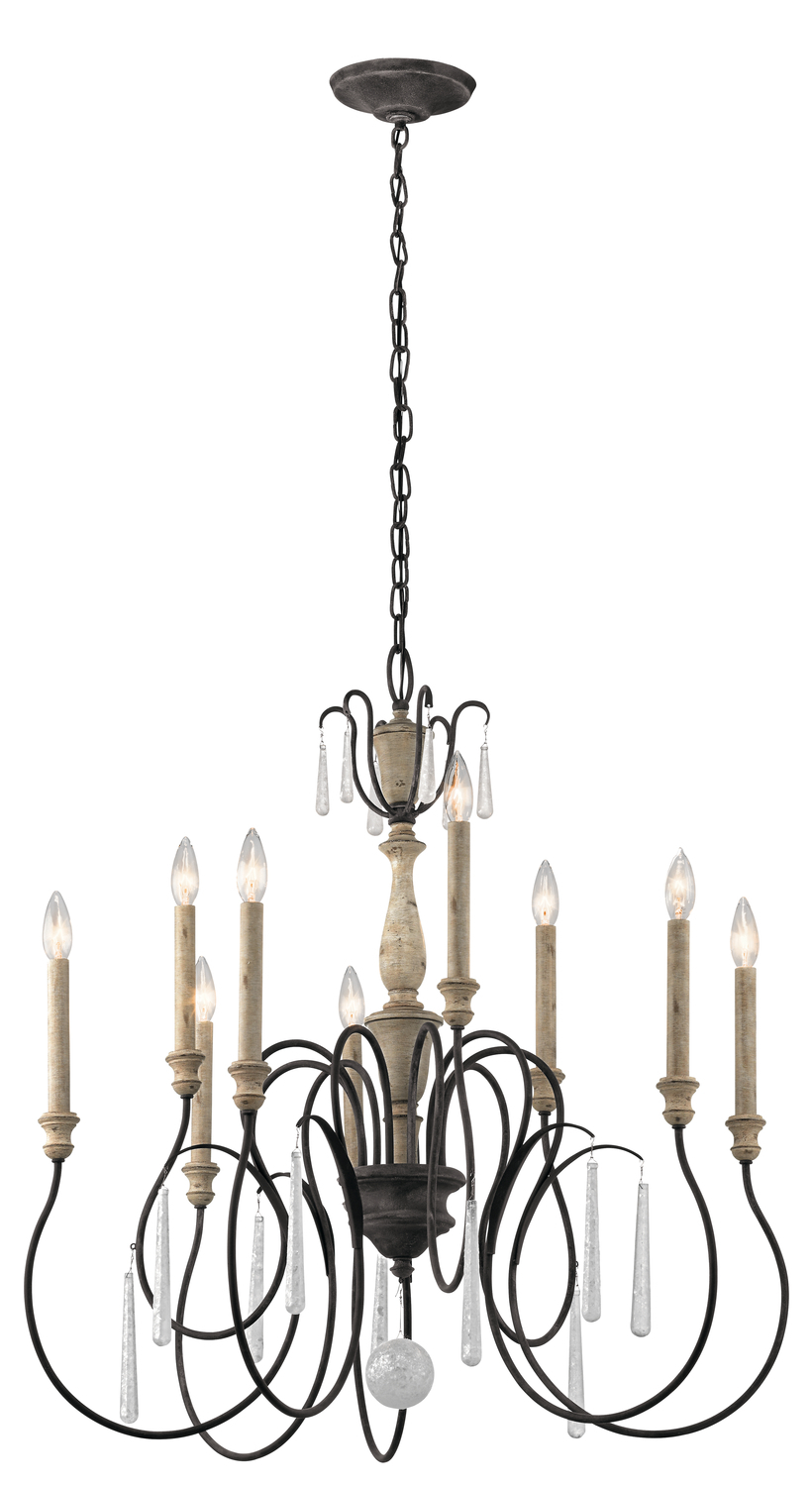 Kimblewick™ 9 Light Chandelier Weathered Zinc