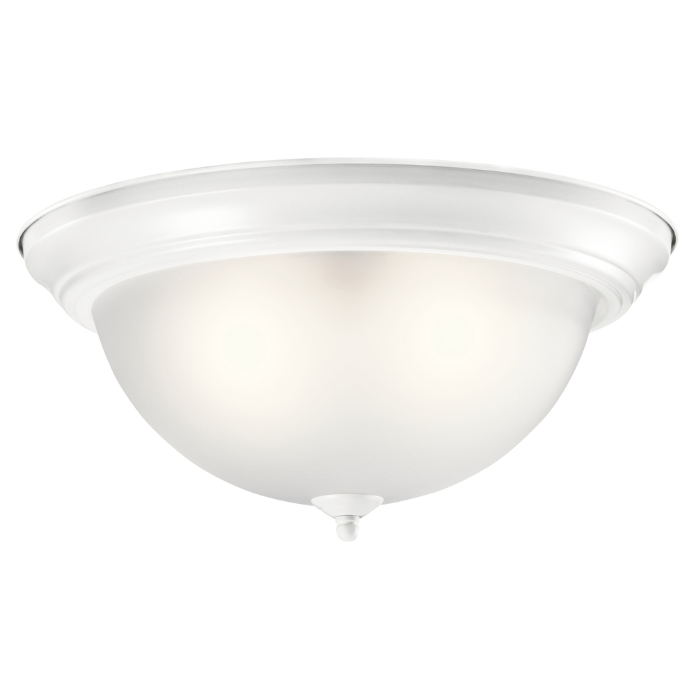 15.25" 3 Light Flush Mount White