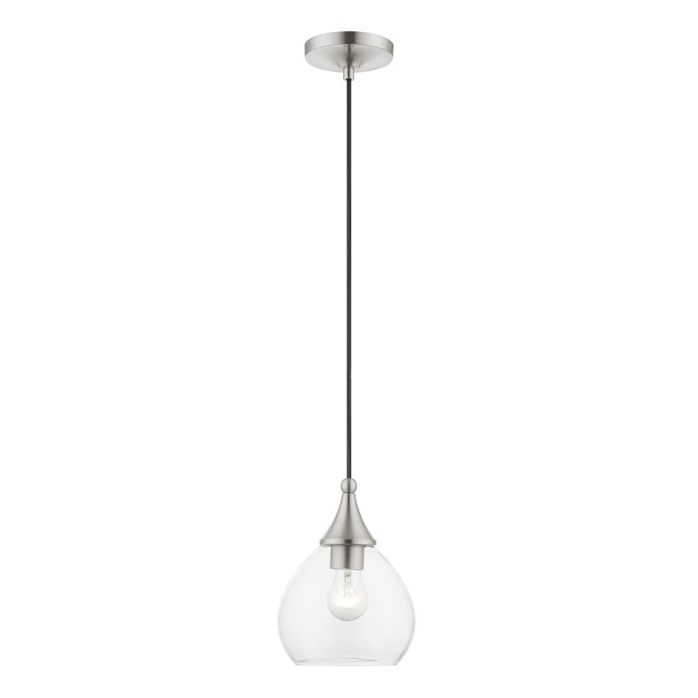 1 Light Brushed Nickel Mini Pendant