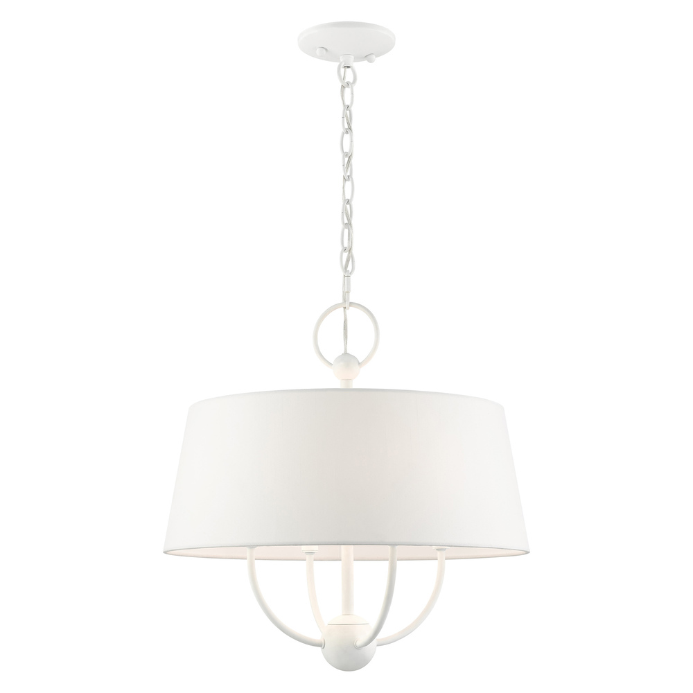 4 Lt White Pendant Chandelier