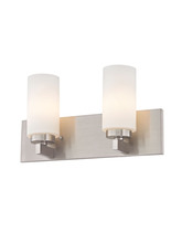 Livex Lighting 16372-91 - 2 Light Brushed Nickel Bath Light