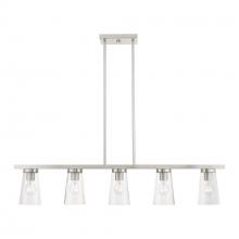 Livex Lighting 46715-91 - 5 Light Brushed Nickel Linear Chandelier