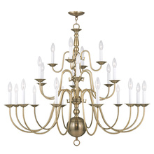 Livex Lighting 5015-01 - 22 Light Antique Brass Chandelier