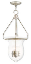 Livex Lighting 50298-35 - 4 Light Polished Nickel Pendant