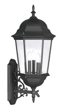 Livex Lighting 7566-04 - 3 Light Black Outdoor Wall Lantern