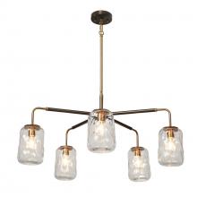 LNC Home HA05090C5 - Erharting 5-Light Brass Chandeliers