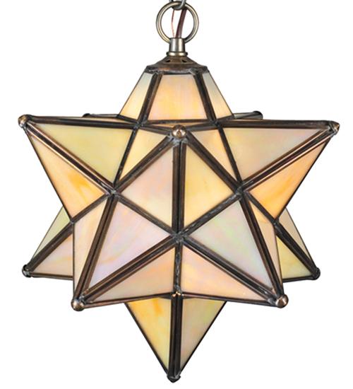 9" Wide Moravian Star Mini Pendant