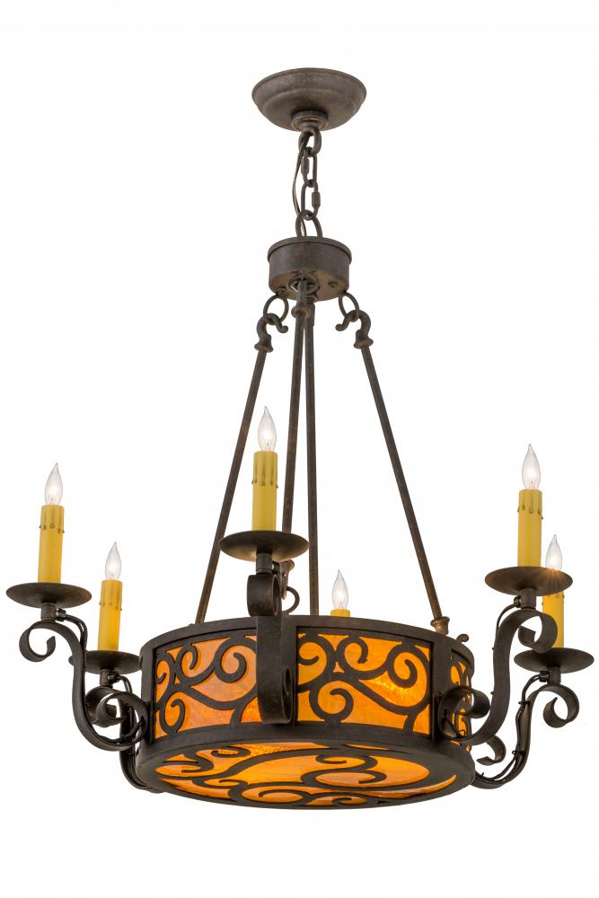 26" Wide Delano 6 Light Chandelier