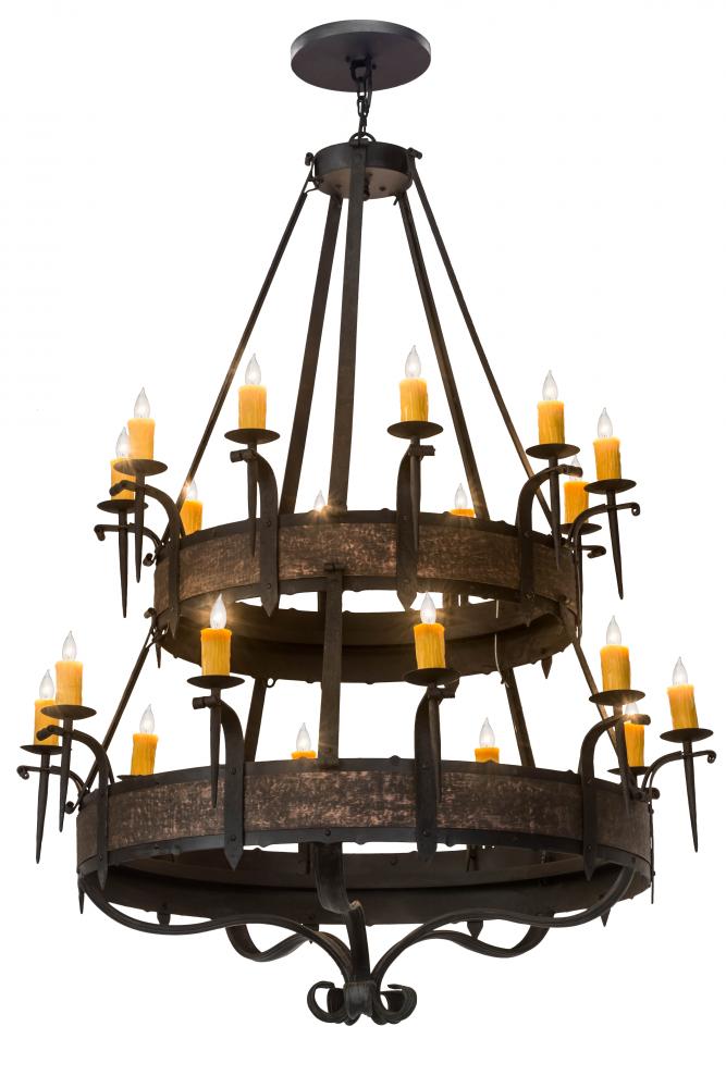 56"W Costello 20 LT Two Tier Chandelier