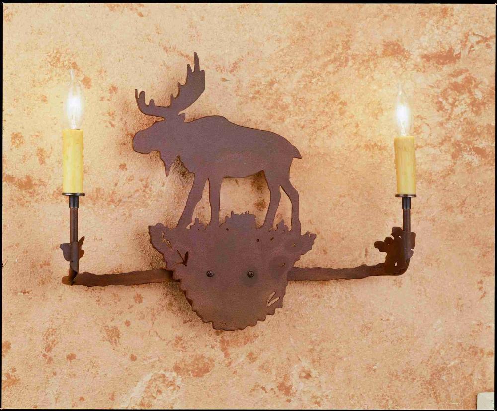 25"W Moose 2 LT Wall Sconce