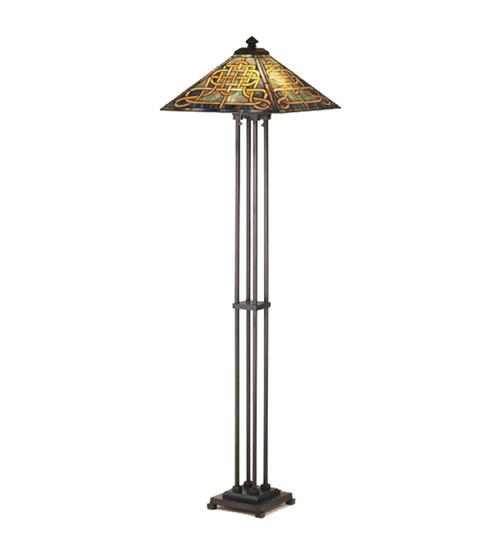 63"H Knotwork Mission Floor Lamp