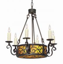 Meyda Green 115166 - 24" Wide Delano 6 Light Chandelier