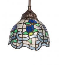 Meyda Green 115802 - 7" Wide Roseborder Mini Pendant