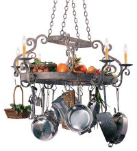 Meyda Green 116372 - 53" Long Neo 6 Light Pot Rack