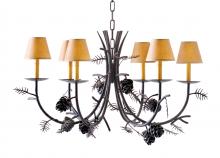 Meyda Green 119769 - 42" Wide Pinecone 6 Light Chandelier