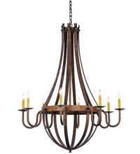 Meyda Green 129824 - 42" Wide Barrel Stave Madera 8 LT Chandelier