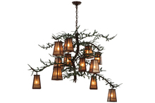 Meyda Green 141512 - 54"W Pine Branch Valley View 12 LT Chandelier