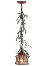 Meyda Green 142074 - 5.5"Sq Pine Branch Valley View LED Mini Pendant