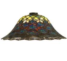 Meyda Green 14475 - 16"W Tiffany Peacock Feather Shade