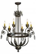 Meyda Green 152252 - 26"W Antonia 6 LT Chandelier