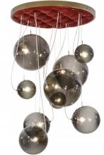 Meyda Green 154828 - 40"W Bola Plush 9 LT Cascading Pendant