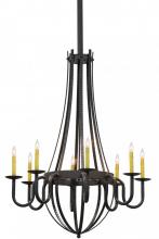 Meyda Green 155819 - 38" Wide Barrel Stave Metallo 8 Light Chandelier