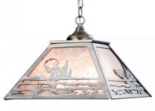 Meyda Green 15674 - 16"Sq Fly Fishing Creek Pendant