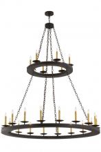 Meyda Green 158584 - 61" Wide Loxley 24 Light Two Tier Chandelier