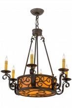 Meyda Green 161588 - 26" Wide Delano 6 Light Chandelier