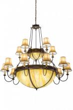 Meyda Green 170103 - 74" Wide Commerce Sportsman 15 Light Two Tier Chandelier