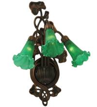 Meyda Green 17537 - 10.5"W Green Pond Lily 3 LT Wall Sconce