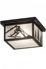 Meyda Green 188346 - 12" Square Hyde Park Alpine Flushmount