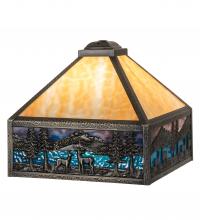 Meyda Green 19495 - 13" Square Deer Lodge Shade