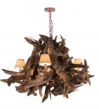 Meyda Green 197275 - 40" Wide Driftwood 5 Light Chandelier