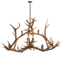 Meyda Green 200466 - 70" Long Antlers Elk 10 Light Oblong Chandelier