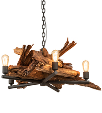 Meyda Green 201247 - 35" Wide Driftwood 5 Light Chandelier