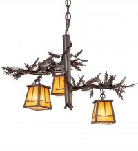 Meyda Green 215312 - 24" Wide Pine Branch Valley View 3 Light Chandelier