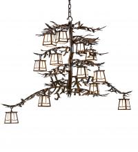 Meyda Green 223801 - 48" Long Pine Branch 12 Light Chandelier