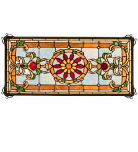 Meyda Green 232847 - 25" Wide X 12" High Emma Stained Glass Window