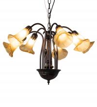 Meyda Green 236538 - 26" Wide Tiffany Pond Lily 7 Light Chandelier