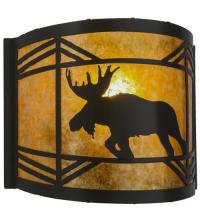 Meyda Green 23822 - 12"W Lone Moose Wall Sconce